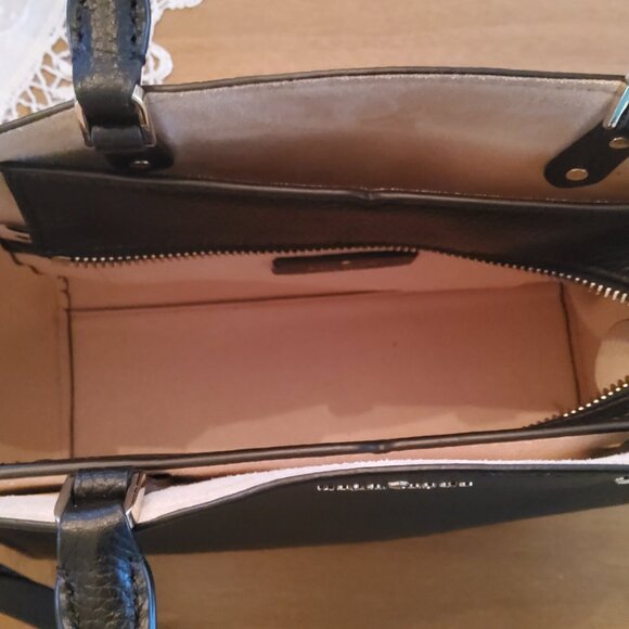 Kate Spade NY Black Pebble Leather Satchel with Crossbody Strap - Picture 6 of 10